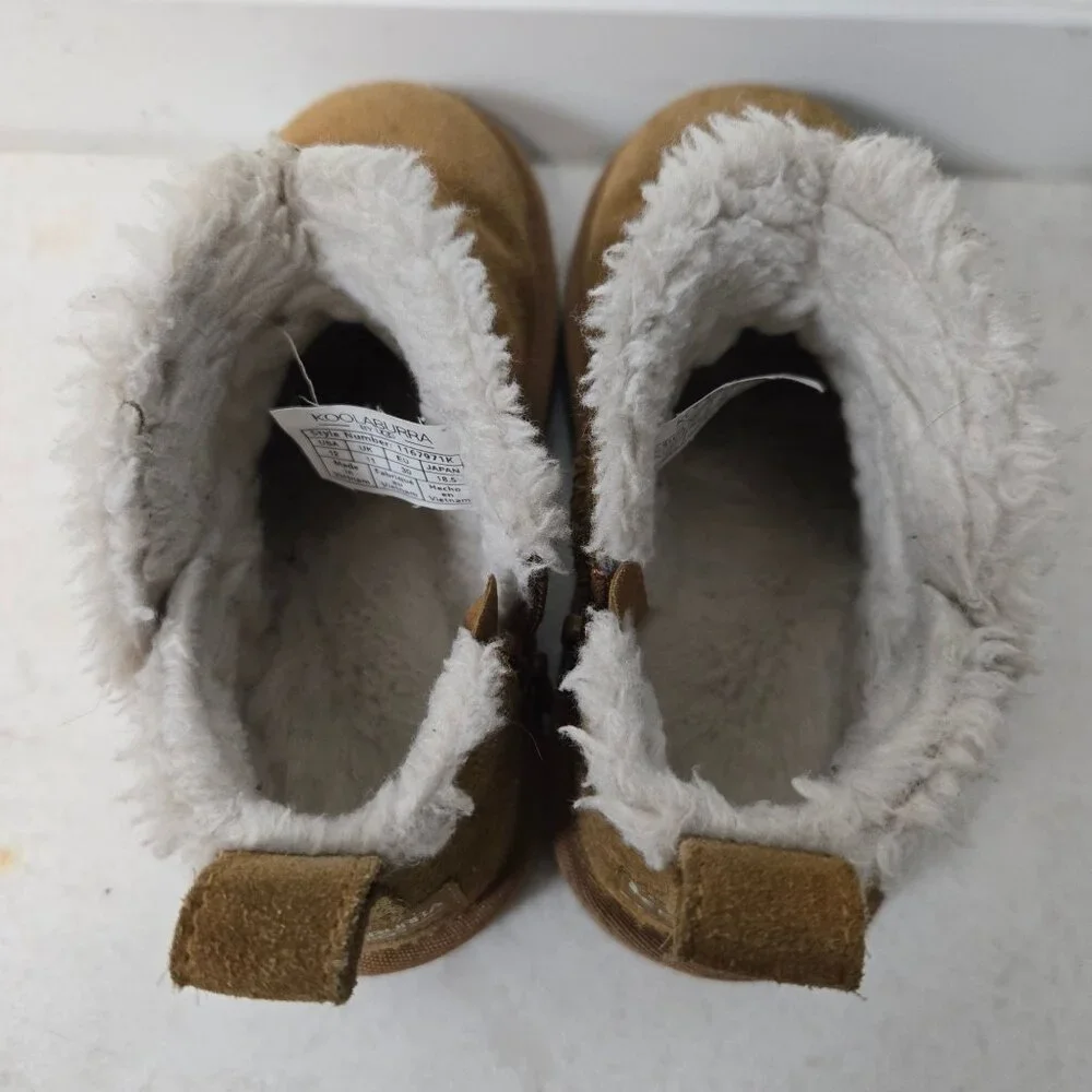 Koolaburra by UGG Girls 12 Toddler Koola Ultra Mini Suede Ankle Booties Chestnut